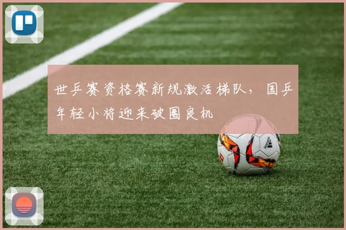 世乒赛资格赛新规激活梯队,国乒年轻小将迎来破圈良机 - 天下足球网推荐